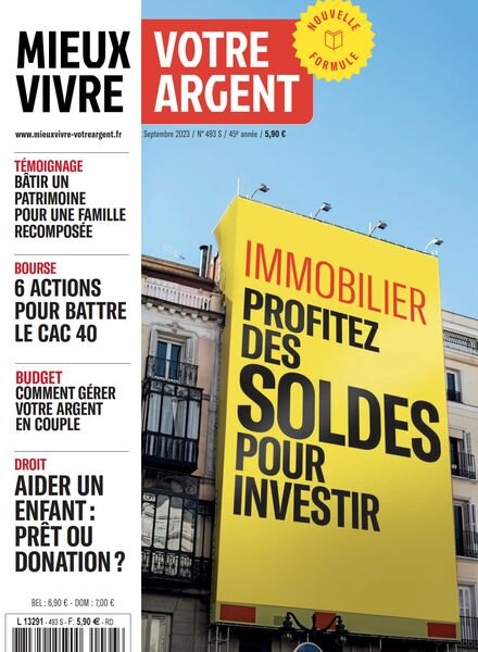 Mieux Vivre Votre Argent – Septembre 2023 Cover