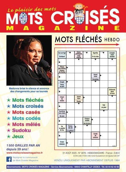 Mots Croises Magazine – 31 Aout 2023 Cover