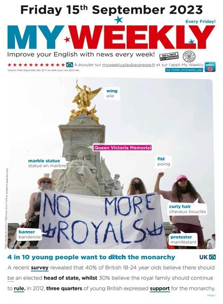 My Weekly fr – 15 Septembre 2023 Cover