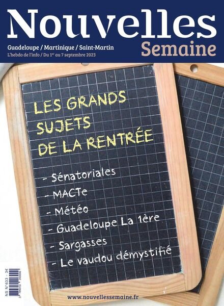 Nouvelles Semaine – 1 Septembre 2023 Cover