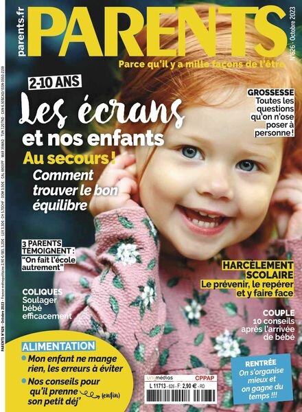 Parents France – Octobre 2023 Cover
