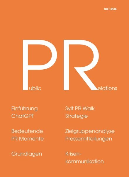 Paul F – PR Spezial – 7 September 2023 Cover