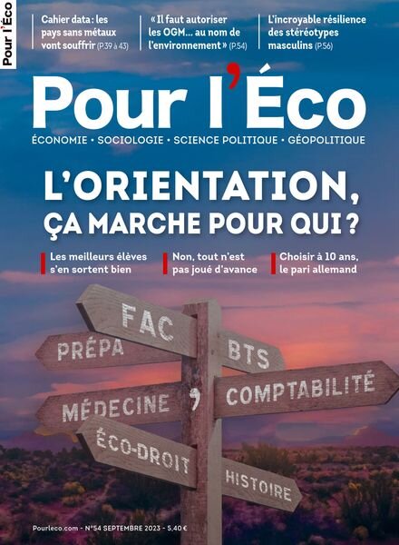 Pour l’eco – Septembre 2023 Cover