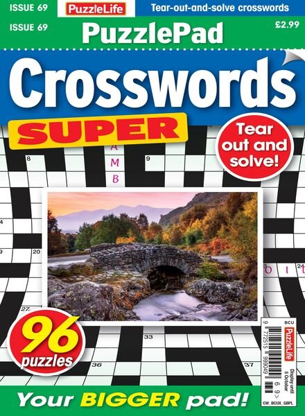PuzzleLife PuzzlePad Crosswords Super – Issue 69 – September 2023 Cover