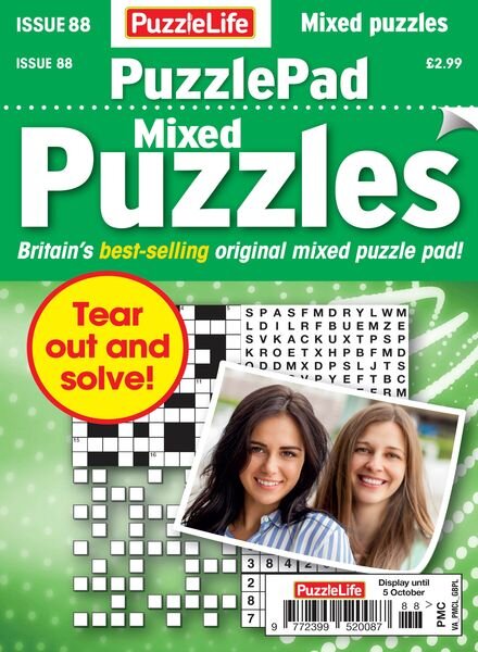 PuzzleLife PuzzlePad Puzzles – Issue 88 – 7 September 2023 Cover