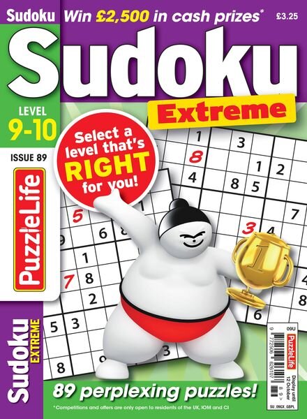 PuzzleLife Sudoku Extreme – Issue 89 – September 2023 Cover