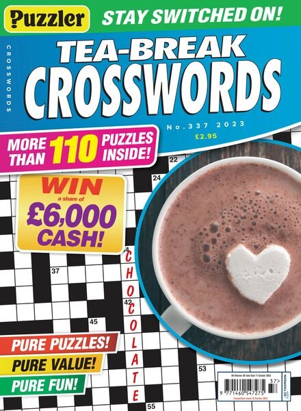Puzzler Tea-Break Crosswords – Issue 337 – September 2023 Cover