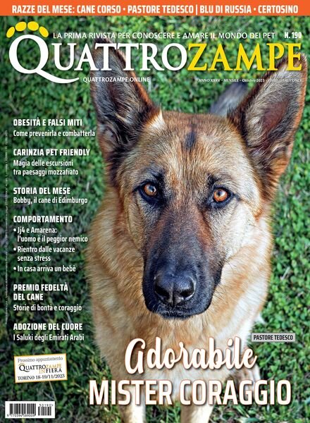 QuattroZampe – Ottobre 2023 Cover