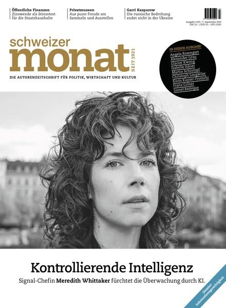 Schweizer Monat – September 2023 Cover