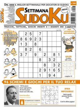 Settimana Sudoku – 29 Settembre 2023