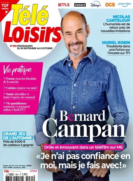 Tele Loisirs – 25 Septembre 2023 Cover