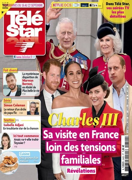 Tele Star – 11 Septembre 2023 Cover