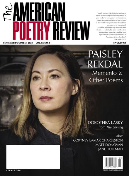 The American Poetry Review – September-October 2023 Cover