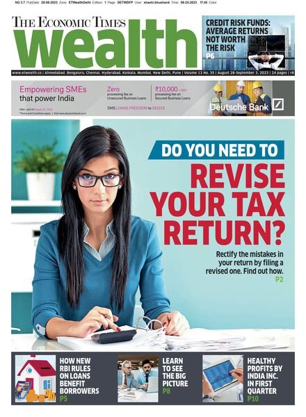The Economic Times Wealth – August 28 2023 Cover