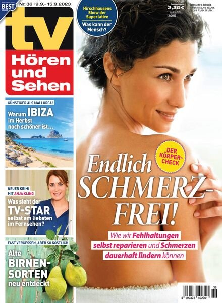 TV Horen und Sehen – 1 September 2023 Cover