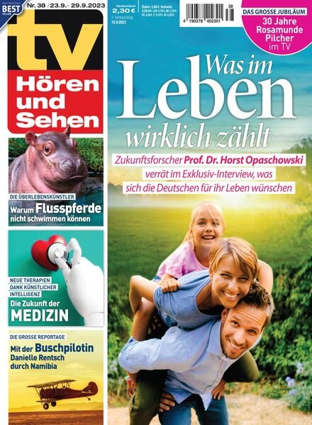 TV Horen und Sehen – 15 September 2023 Cover