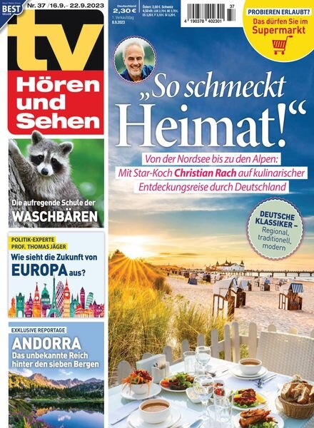 TV HOren und Sehen – 8 September 2023 Cover