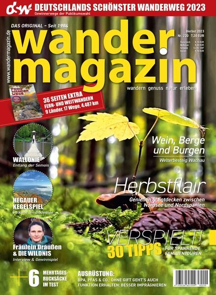 Wandermagazin – Herbst 2023 Cover