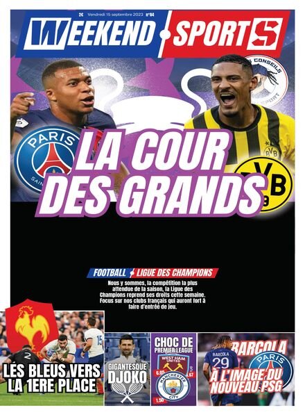Week-end Sports – 15 Septembre 2023 Cover
