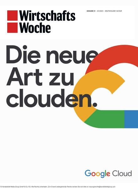Wirtschaftswoche – 08 September 2023 Cover