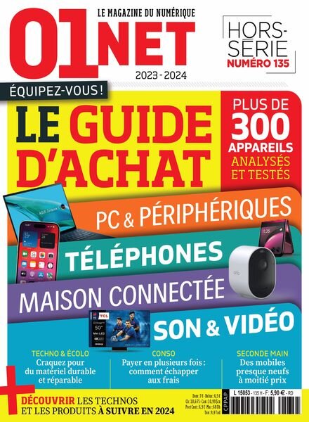 01net – Hors-Serie N 135 – 20 Octobre 2023 Cover