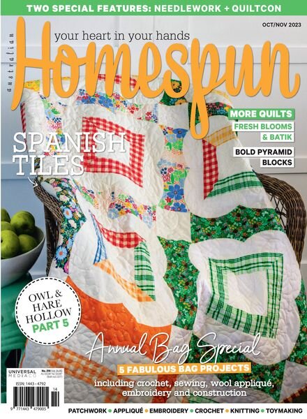 Australian Homespun – Issue 245 – October-November 2023 Cover