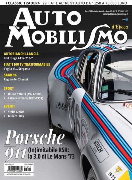 Automobilismo d’Epoca – Ottobre 2023 Cover