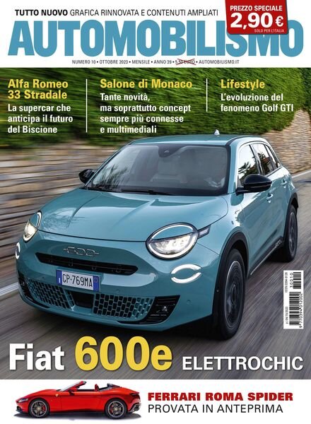 Automobilismo – Ottobre 2023 Cover