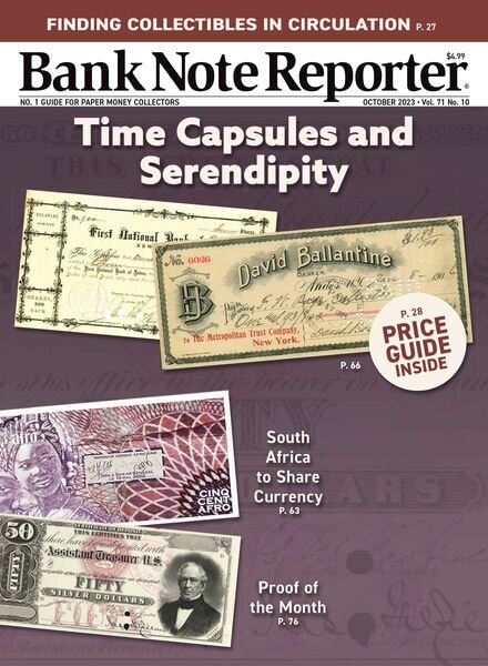 Bank Note Reporter – October 1 2023 Cover