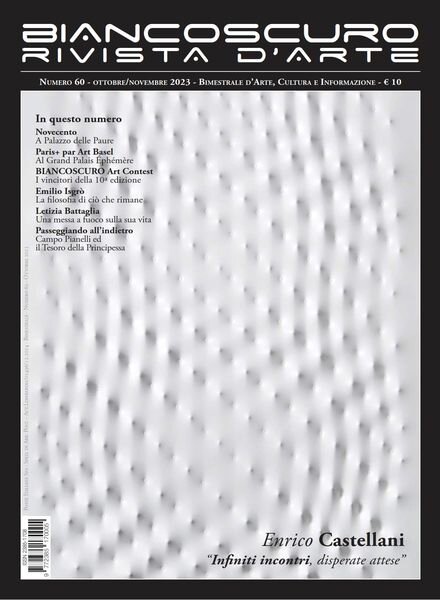 Biancoscuro Rivista d’Arte – Ottobre-November 2023 Cover