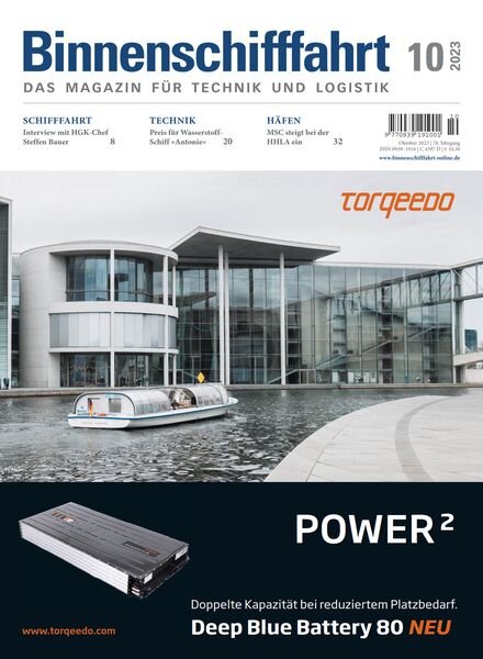 Binnenschifffahrt – Oktober 2023 Cover