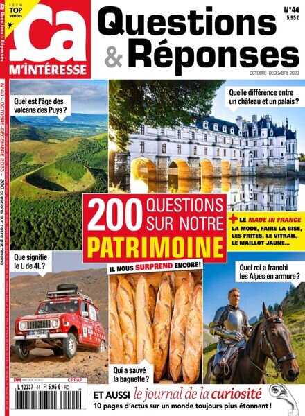 ca M’Interesse Questions & Reponses – Octobre-Decembre 2023 Cover