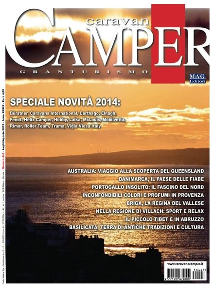 Caravan e Camper Granturismo – Luglio-Agosto 2013 Cover