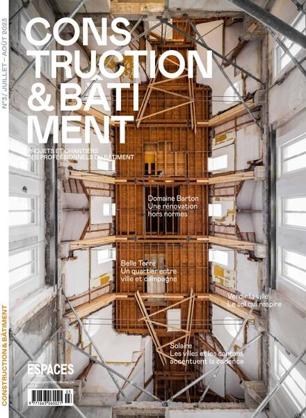 Construction & Batiment – Juillet-Aout 2023 Cover