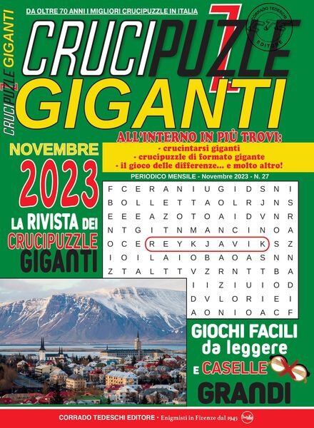 Crucipuzzle Giganti – Novembre 2023 Cover