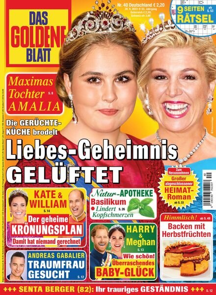 Das Goldene Blatt – 30 September 2023 Cover