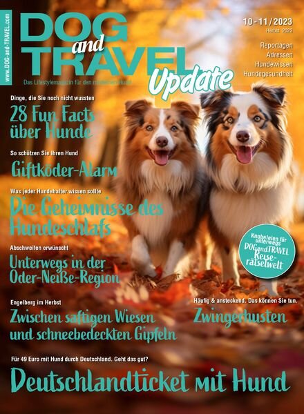 DOGandTRAVEL – Oktober-November 2023 Cover