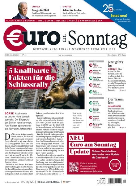 Euro am Sonntag – 20 Oktober 2023 Cover
