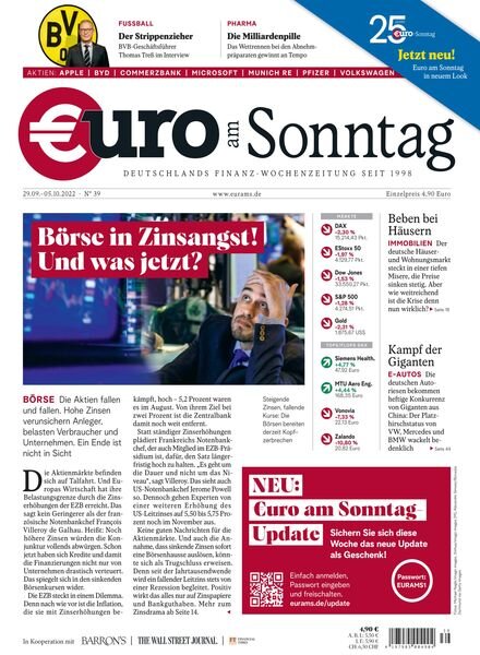 Euro am Sonntag – 29 September 2023 Cover