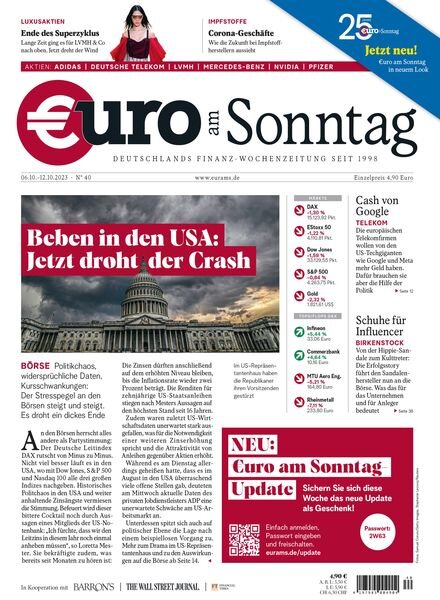 Euro am Sonntag – 6 Oktober 2023 Cover