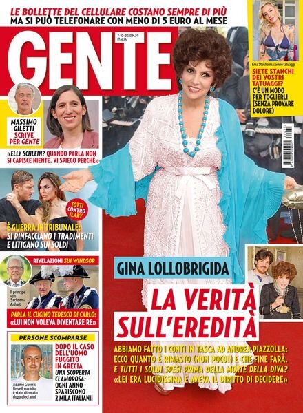 Gente Italia – 7 Ottobre 2023 Cover