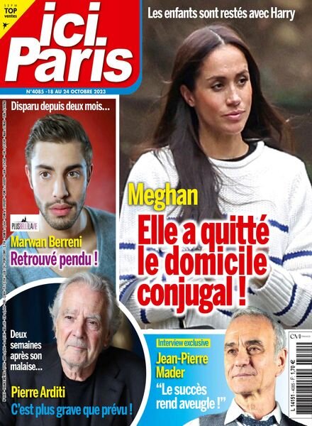 Ici Paris – 18 Octobre 2023 Cover