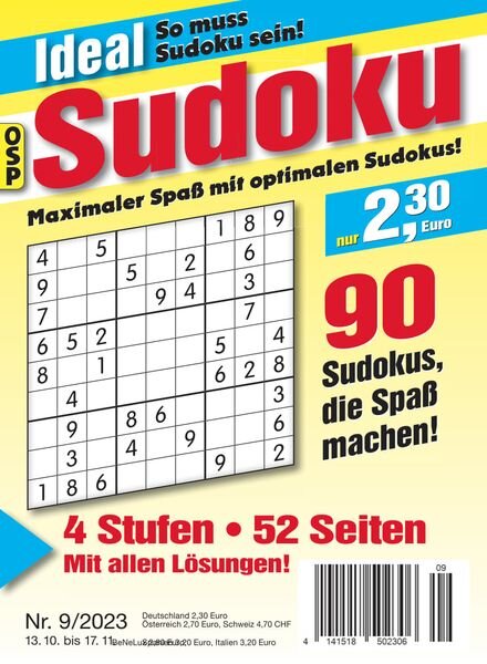Ideal Sudoku – N 9 2023 Cover