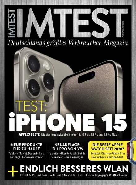 IMTEST Das Verbraucher – Oktober 2023 Cover