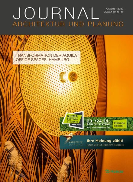 Journal Architektur und Planung – Oktober 2023 Cover