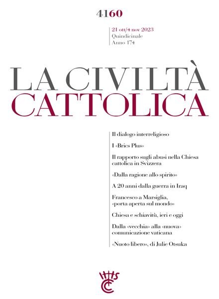 La Civilta Cattolica – 21 Ottobre 2023 Cover
