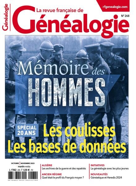 La Revue francaise de Genealogie – Octobre-Novembre 2023 Cover