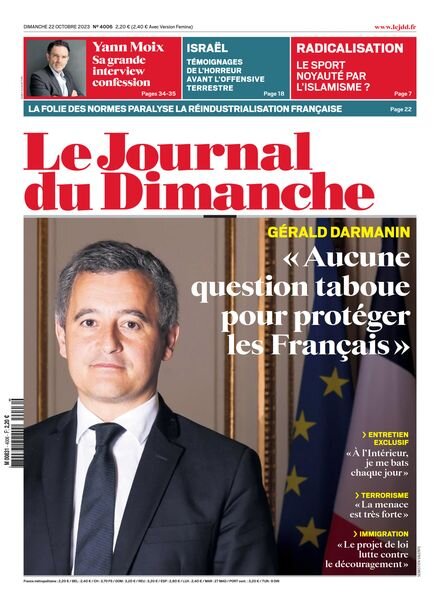 Le Journal du dimanche – 22 Octobre 2023 Cover