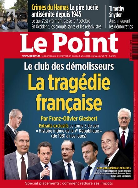 Le Point – 26 Octobre 2023 Cover