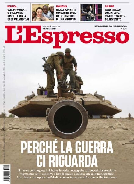l’Espresso – 13 Ottobre 2023 Cover